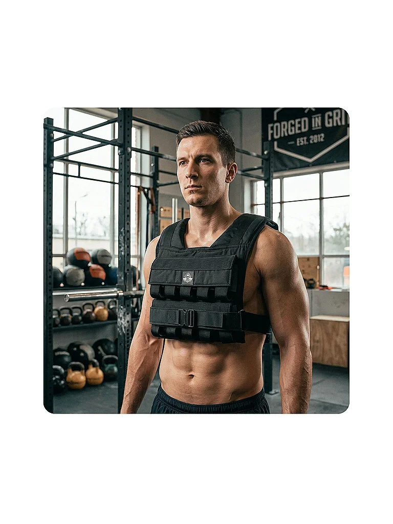 DBX BUSHIDO Trainingsgewichtsweste 20 kg mit Gewichtseinsätzen W20B schwarz